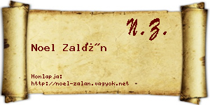 Noel Zalán névjegykártya